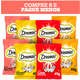 Kit Petisco Dreamies para Gatos Adultos Carne, Frango, Queijo e Salmão - 8 Unidades