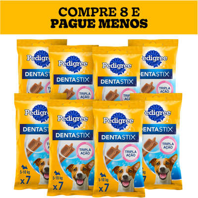 Petisco Pedigree Dentastix para Cães Adultos Porte Pequeno Sabor Carne