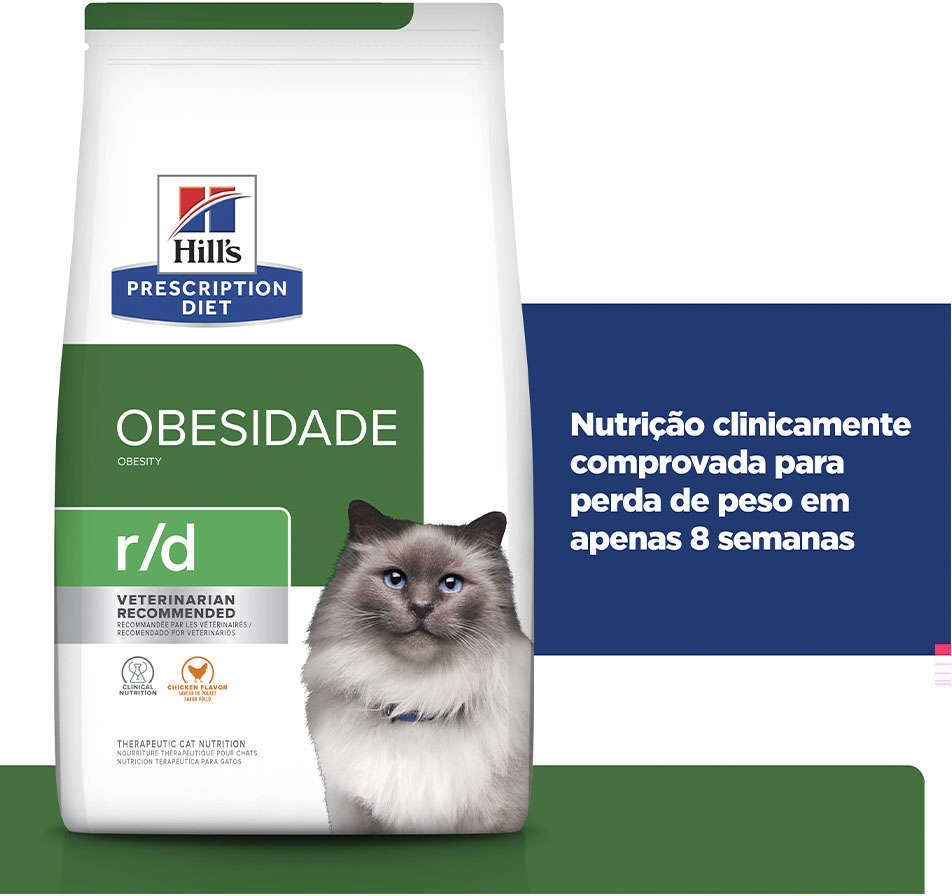 Ração Hills Feline Prescription Diet R/D Perda de Peso 1,81Kg - 1,81Kg