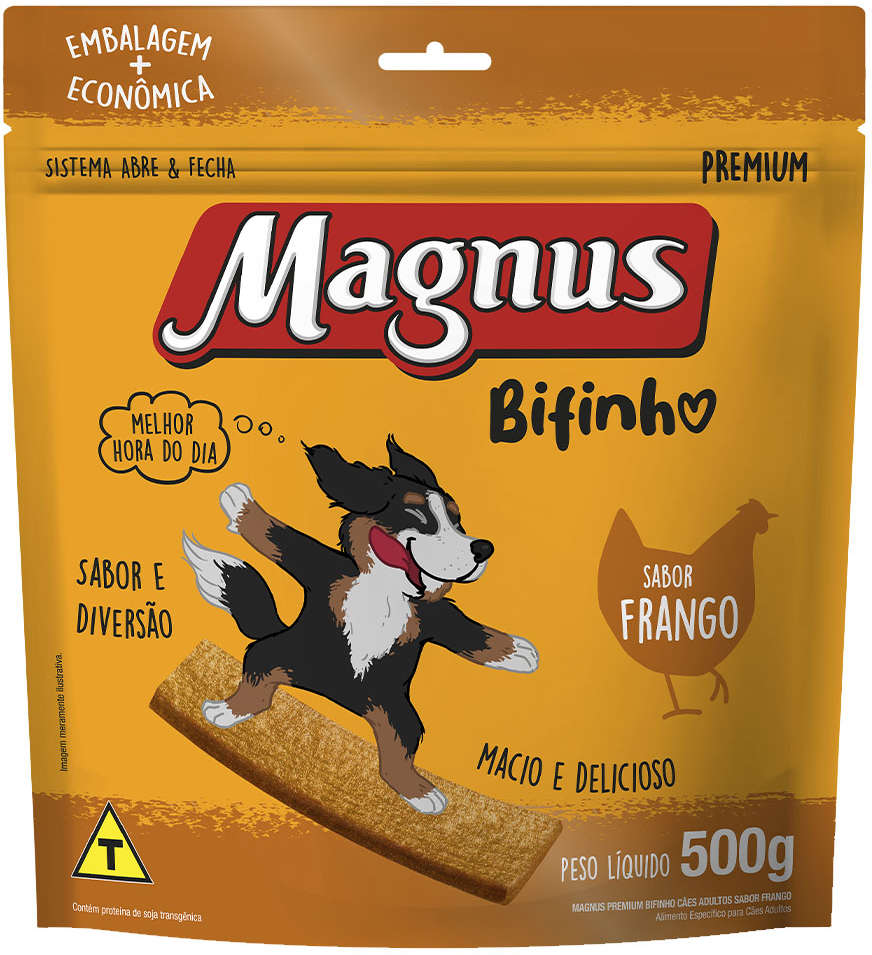 Bifinho Magnus para Cães Adultos Sabor Frango - 500g