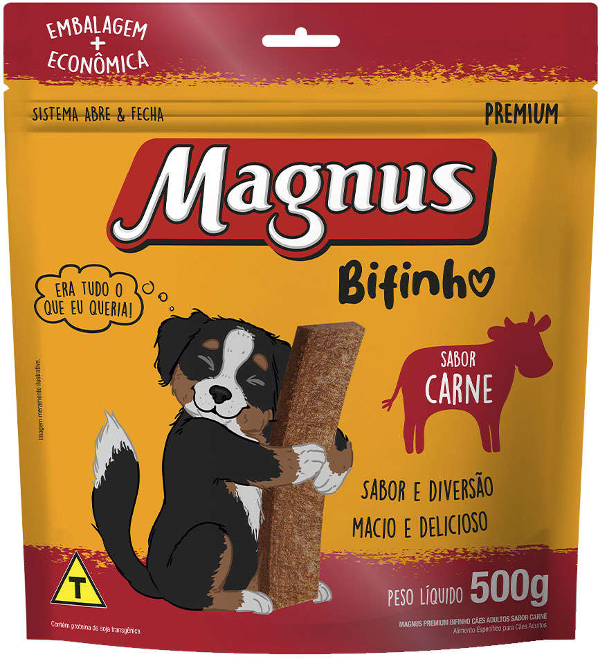 Bifinho Magnus para Cães Adultos Sabor Carne - 500g
