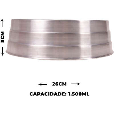 Comedouro Majestic Pet Pesado em Alumínio
