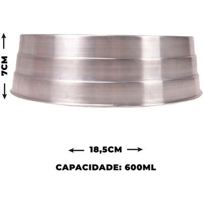 Comedouro Majestic Pet Pesado em Alumínio