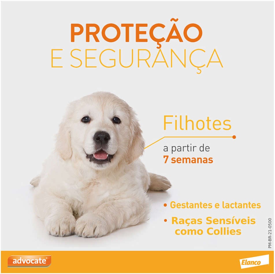Antipulgas e Vermicida Advocate 40 mg para Cães até 4Kg - 1 Pipeta