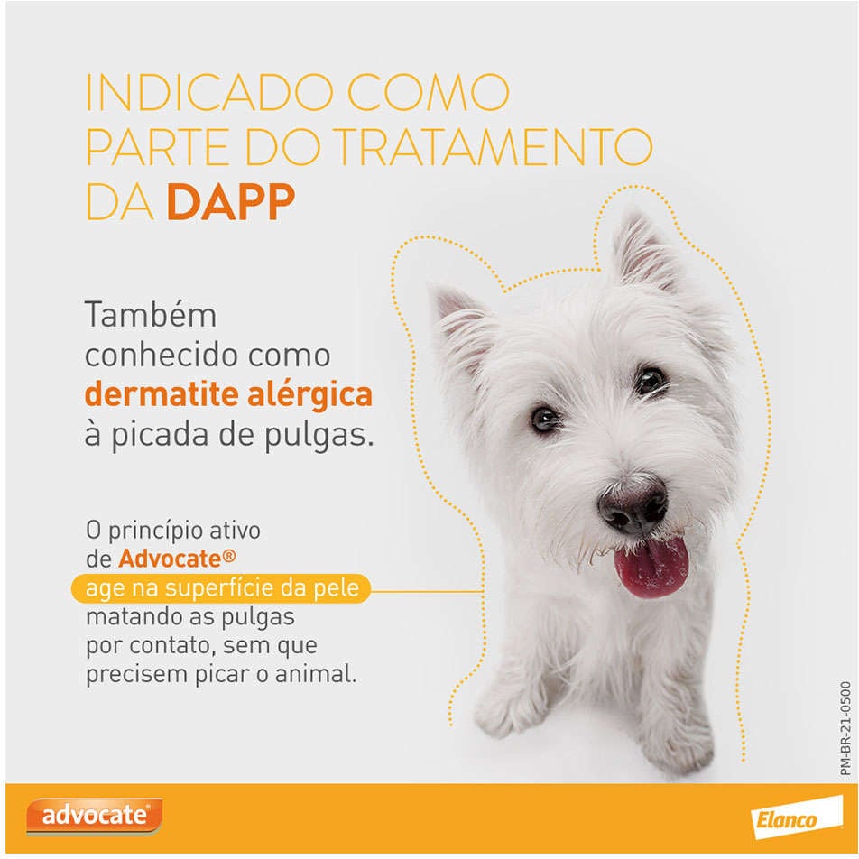 Antipulgas e Vermicida Advocate 40 mg para Cães até 4Kg - 1 Pipeta
