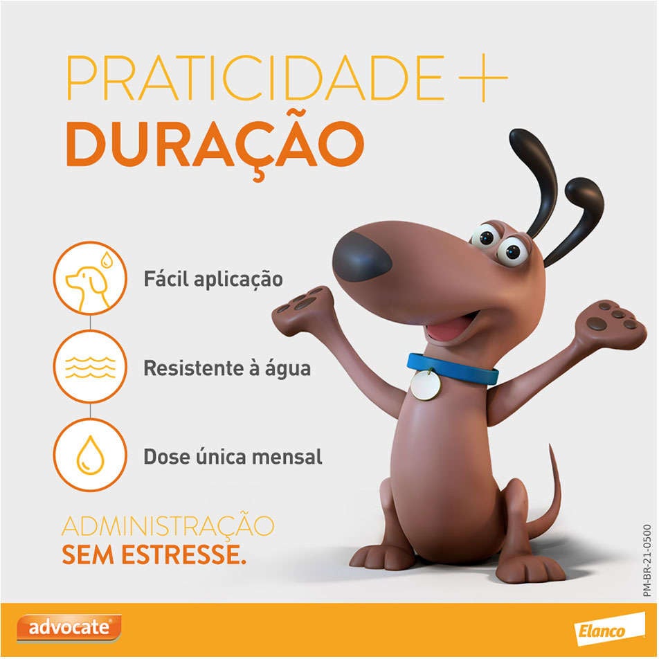 Antipulgas e Vermicida Advocate 40 mg para Cães até 4Kg - 1 Pipeta