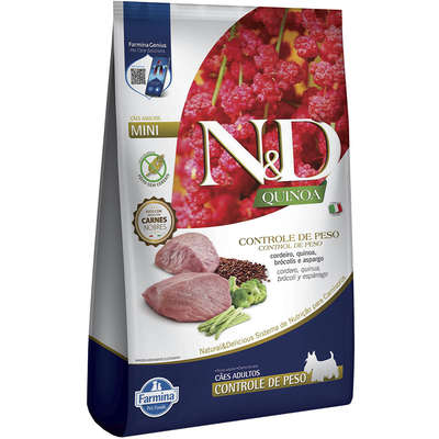 Ração Seca Farmina N&D Quinoa Controle de Peso para Cães Adultos Porte Mini
