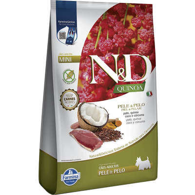 Ração Seca Farmina N&D Quinoa Pele e Pelo para Cães Adultos Porte Mini