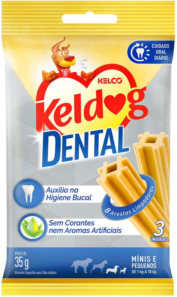 Petisco Keldog Dental para Cães Porte Mini e Pequeno - 35g