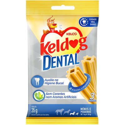 Petisco Keldog Dental para Cães Porte Mini e Pequeno