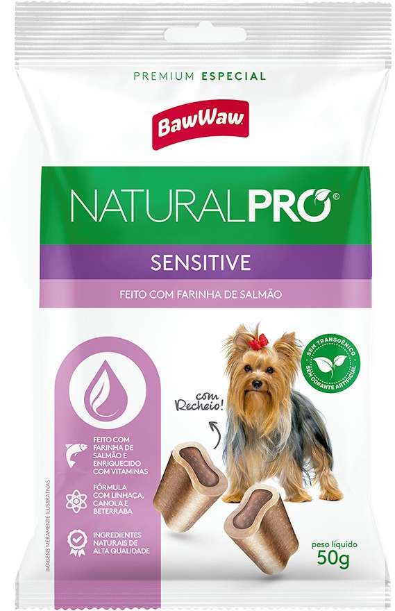 Snack Baw Waw Natural Pro para Cães Sensitive - 50 g