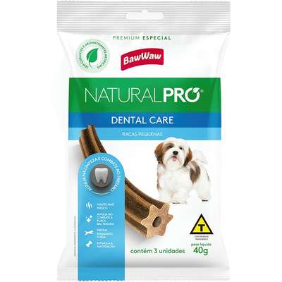 Snack Baw Waw Natural Pro para Cães Porte Pequeno Dental Care