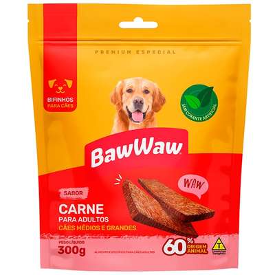 Bifinho Baw Waw para Cães Adultos Porte Grande Sabor Carne