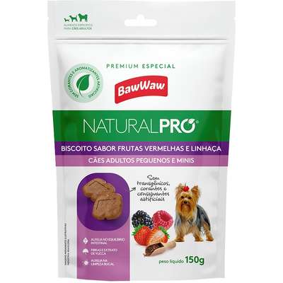 Biscoito Baw Waw Natural Pro para Cães Adultos Porte Pequeno e Mini