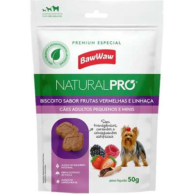 Biscoito Baw Waw Natural Pro para Cães Adultos Porte Pequeno e Mini