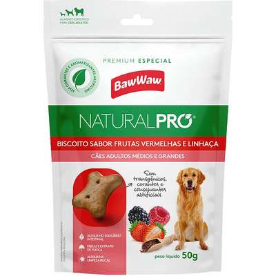 Biscoito Baw Waw Natural Pro para Cães Adultos Porte Grande e Médio