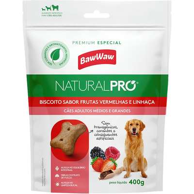 Biscoito Baw Waw Natural Pro para Cães Adultos Porte Grande e Médio