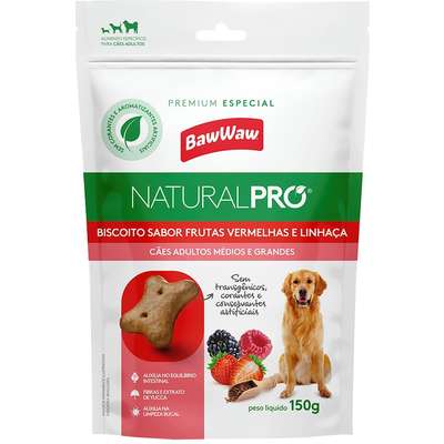 Biscoito Baw Waw Natural Pro para Cães Adultos Porte Grande e Médio