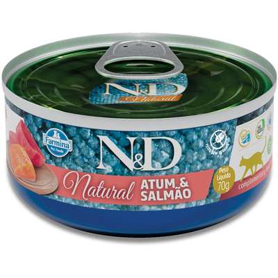 Ração Úmida Farmina N&D Natural Atum e Salmão para Gatos Adultos