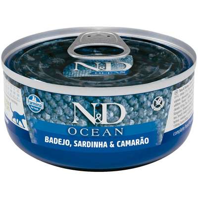 Ração Úmida Farmina N&D Ocean Badejo, Sardinha & Camarão para Gatos Adultos