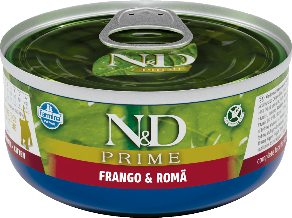Ração Úmida Farmina N&D Prime Grain Frango & Romã para Gatos Filhotes - 70 g