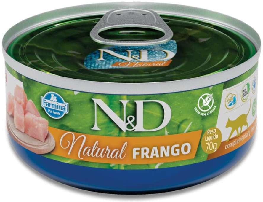 Ração Úmida Farmina N&D Natural Frango para Gatos Adultos - 70 g