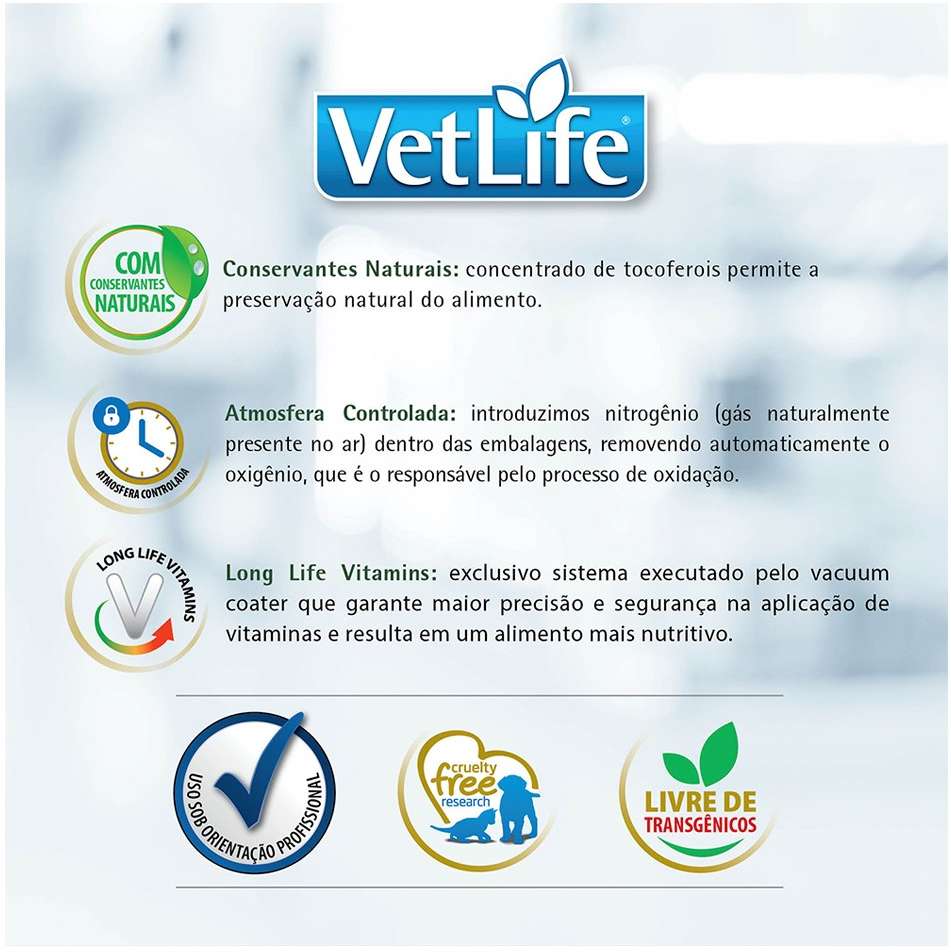 Ração Seca Farmina Vet Life Natural Hypoallergenic Pork e Potato para Gatos Adultos - 2Kg