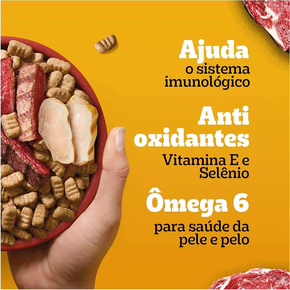 Ração Seca Pedigree High Protein Carne e Frango para Cães Adultos - 10,1Kg