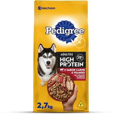 Ração Seca Pedigree High Protein Carne e Frango para Cães Adultos