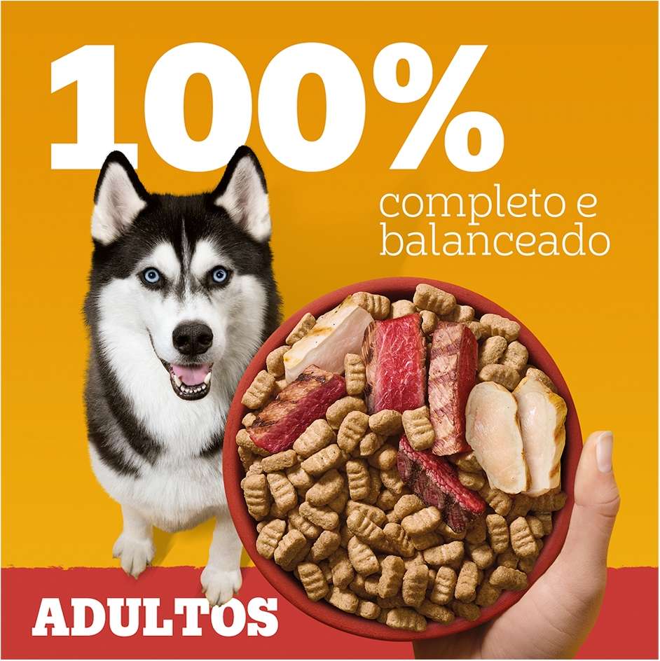 Ração Seca Pedigree High Protein Carne e Frango para Cães Adultos - 10,1Kg