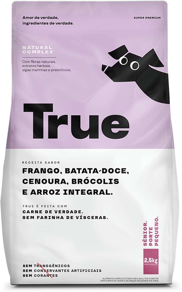 Ração Natural True para Cães Senior Raças Pequenas - 2,5Kg