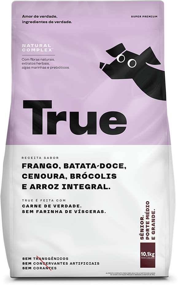 Ração Natural True para Cães Senior de Porte Médio e Grande - 10,1Kg