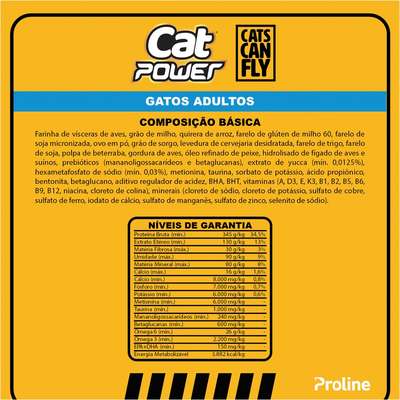 Ração Seca Cat Power Cats Can Fly Frango para Gatos Adultos