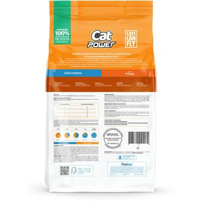 Ração Seca Cat Power Cats Can Fly Frango para Gatos Adultos
