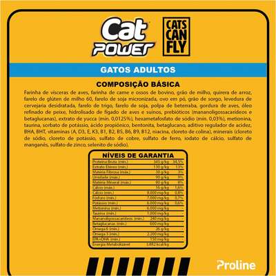 Ração Seca Cat Power Cats Can Fly Carne para Gatos Adultos