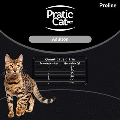 Ração Seca Pratic Cat Pro Carne e Frango para Gatos Adultos