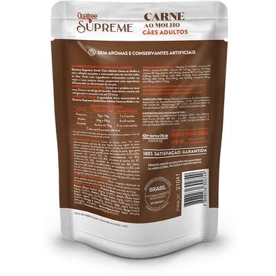 Ração Úmida Quatree Supreme Carne para Cães Adultos