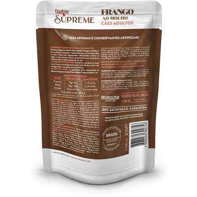 Ração Úmida Quatree Supreme Frango para Cães Adultos
