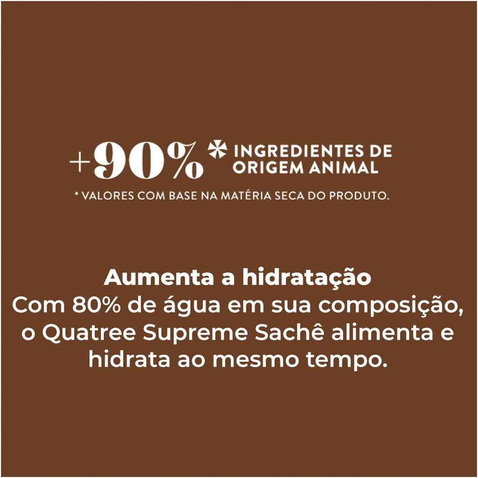 Ração Úmida Quatree Supreme Carne para Gatos Castrados - 85 g