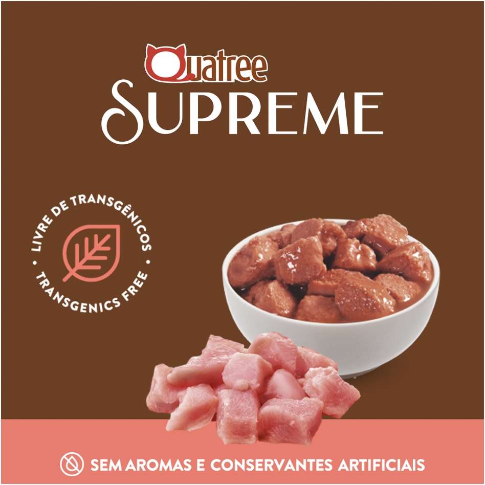 Ração Úmida Quatree Supreme Frango para Gatos Castrados - 85 g