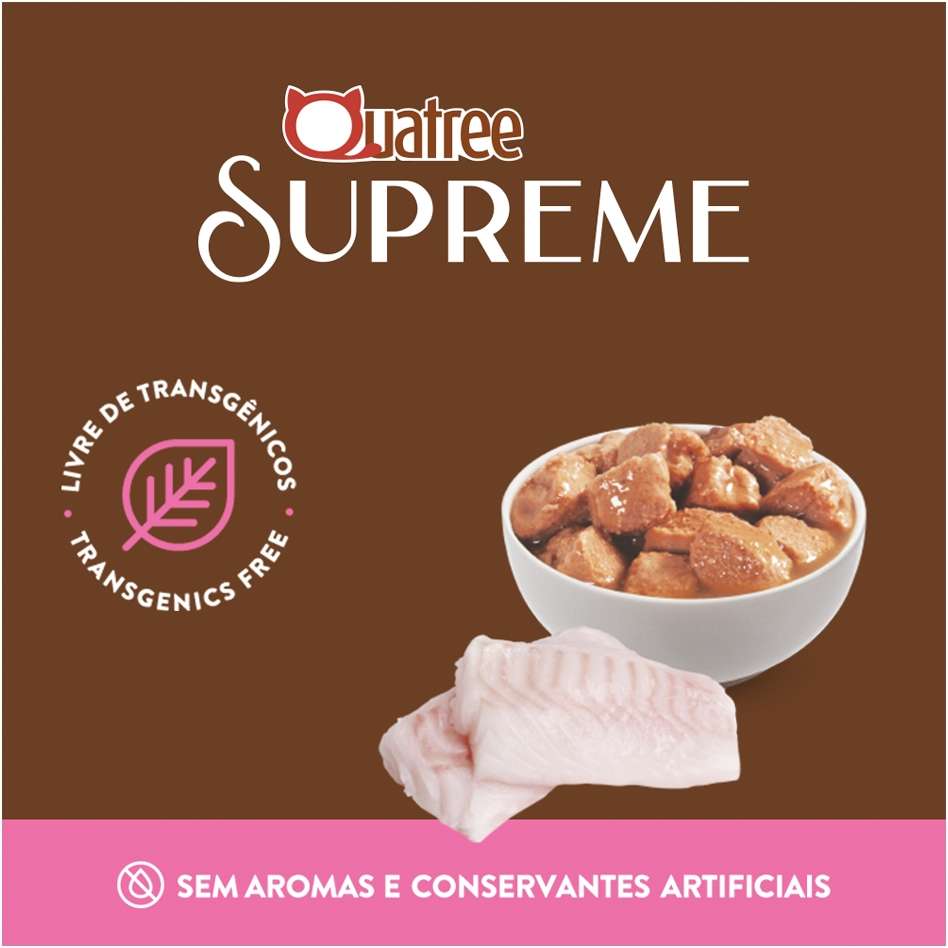 Ração Úmida Quatree Supreme Peixe para Gatos Adultos - 85 g