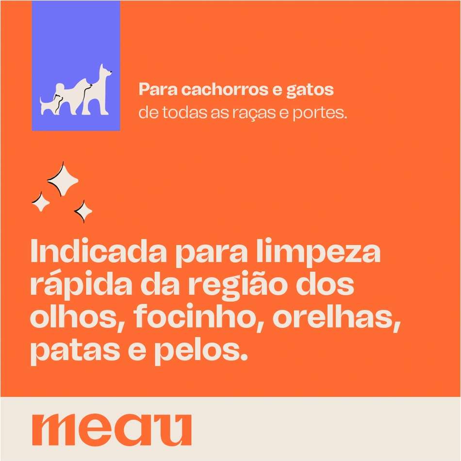 Toalhas Umedecidas Meau para Cães e Gatos - 1 Pacote