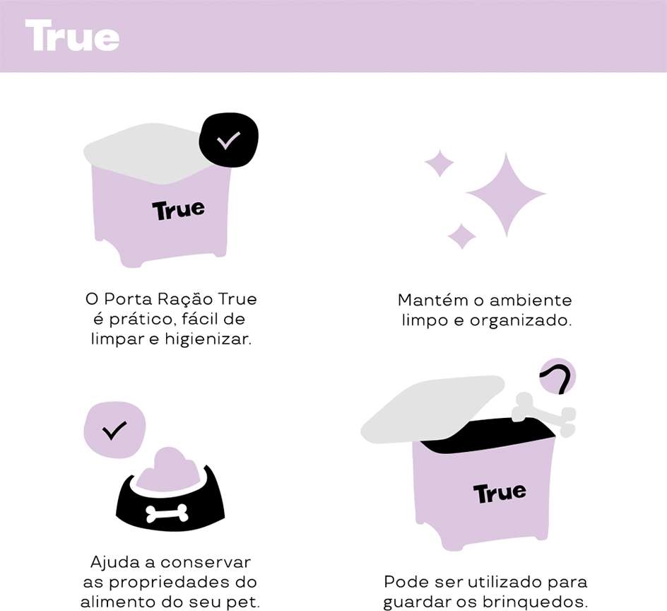 Porta Ração True 6Kg - Tam. Único