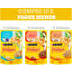 Kit Ração Úmida Nestlé Purina Friskies Sachê Peixe Branco+Carne+Frango - 15 Unidades