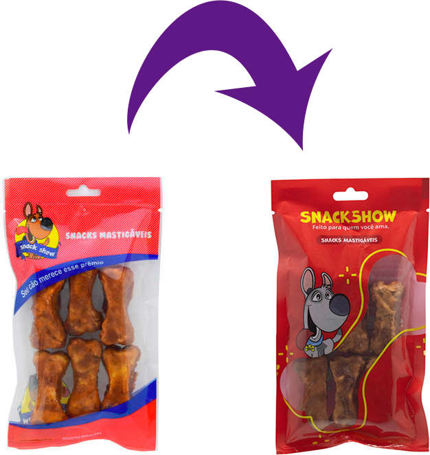 Osso Snack Show Prensado Mini 2/3 Bacon - 6 Unidades