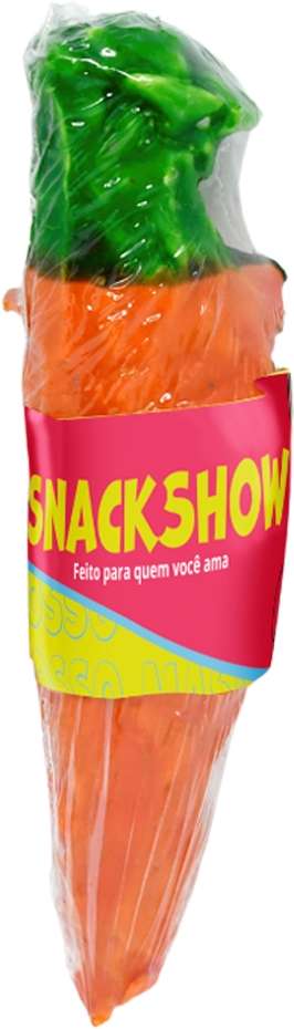 Osso Snack Show para Cães Adultos Cenoura Shrink - 1 Unidade