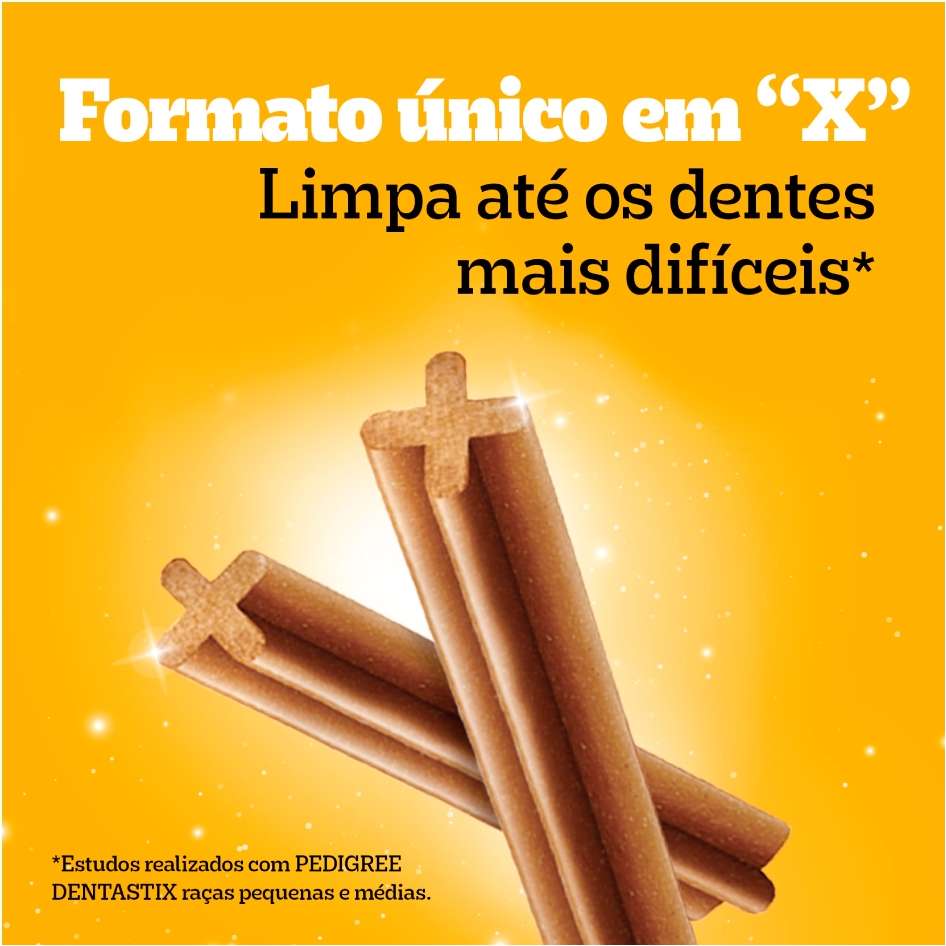 Petisco Pedigree Dentastix para Cães Adultos Porte Pequeno Sabor Carne - 7 Unidades