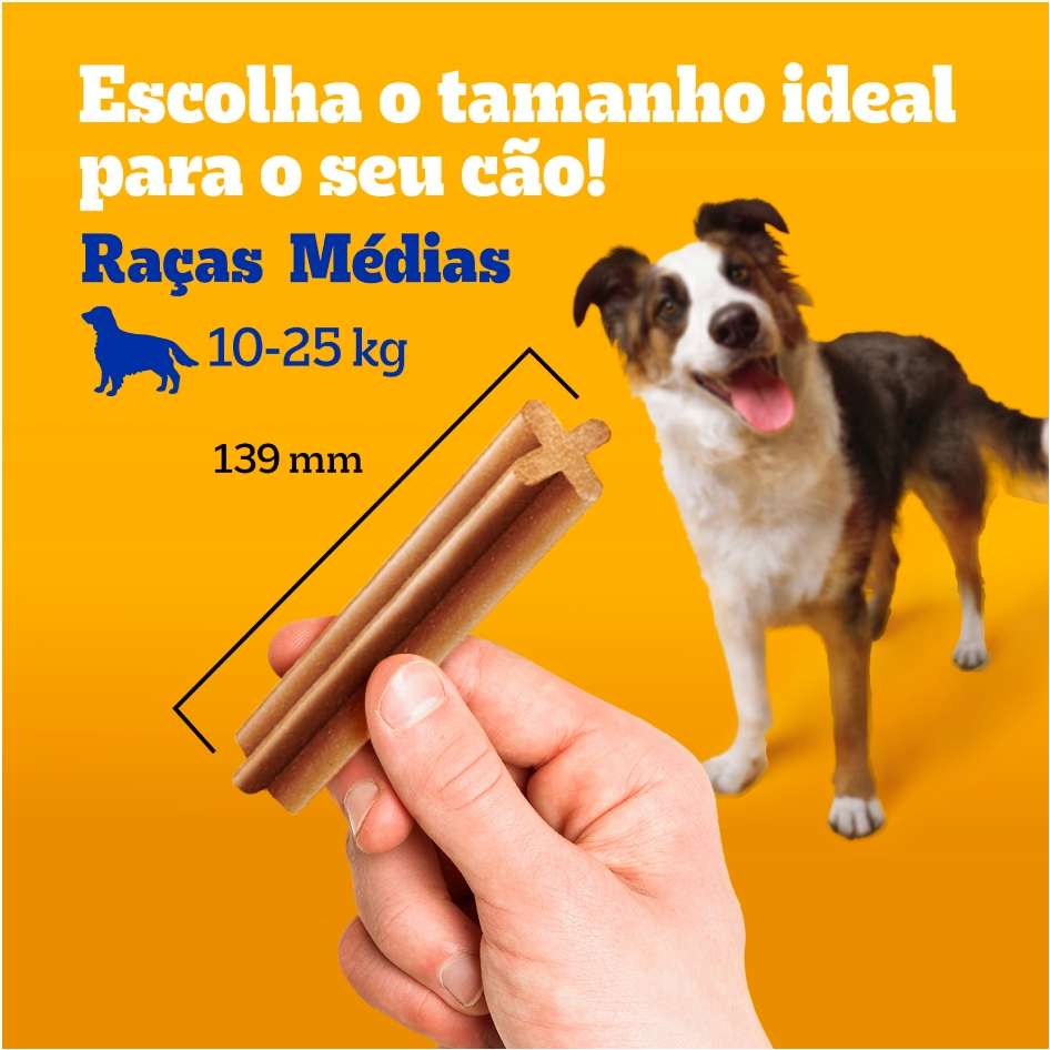 Petisco Pedigree Dentastix para Cães Adultos Porte Médio Sabor Carne - 7 Unidades