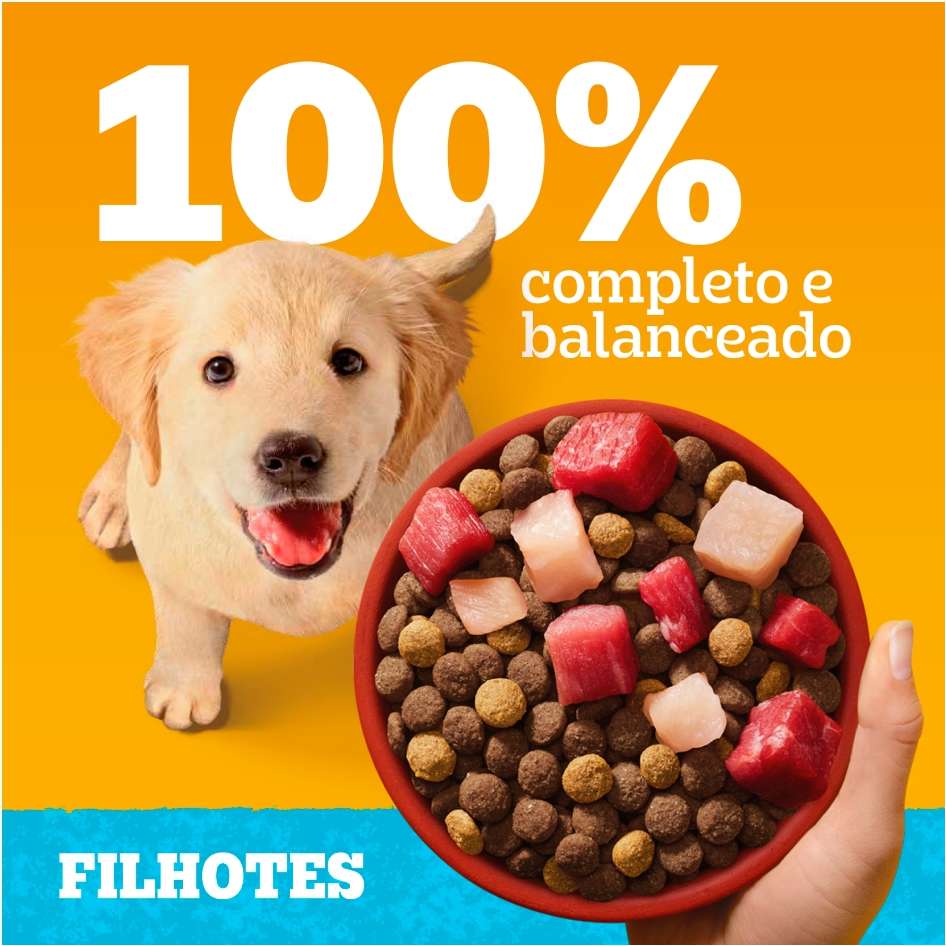 Ração Pedigree Carne Frango e Cereais Cães Filhotes - 18Kg