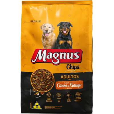 Ração Seca Magnus Chips Carne e Frango para Cães Adultos